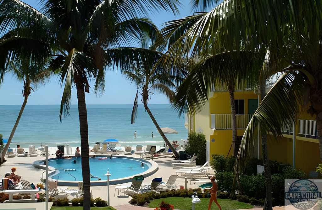 Scenic view of diverse condominiums in Fort Myers, showcasing their modern architecture and urban lifestyle.