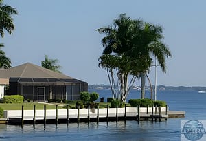 Stunning view of luxury million-dollar homes on Sanibel Island, Florida, showcasing their elegant architecture and lush surroundings.